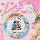 小さなカウボーイが途中だ | 赤ちゃんシャワー ペーパープレート (パーティー)