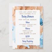 小さなカウボーイが途中だ | 赤ちゃんシャワー 招待状 (裏面)