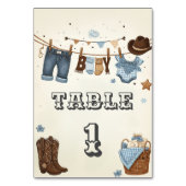 小さなカウボーイのテーブル番号 テーブルナンバー (正面)