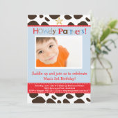 小さなカウボーイのパーティー招待状 招待状 (スタンド正面)