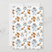 小さなカウボーイの洗濯ひも ワイルドウェストの少年ベイビーシャワー 招待状 (裏面)