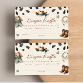 小さなカウボーイの赤ちゃんシャワーおむつラッフルカード エンクロージャーカード