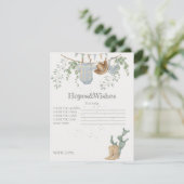 小さなカウボーイの赤ちゃんシャワーのゲーム エンクロージャーカード (スタンド正面)