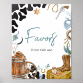 小さなカウボーイの赤ちゃんシャワーの好意 ポスター (正面)