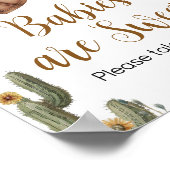 小さなカウボーイの赤ちゃんシャワーベビーは甘い ポスター (角)