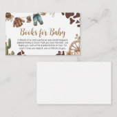 小さなカウボーイの赤ちゃんシャワーベビー エンクロージャーカード (正面/裏面)