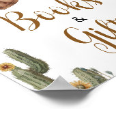 小さなカウボーイの赤ちゃんシャワー本と贈り物 ポスター (角)