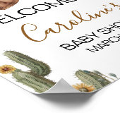 小さなカウボーイの赤ちゃんシャワー歓迎サイン ポスター (角)