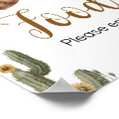 小さなカウボーイの赤ちゃんシャワー食品 ポスター (角)