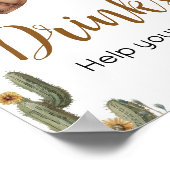 小さなカウボーイの赤ちゃんシャワー飲料 ポスター (角)