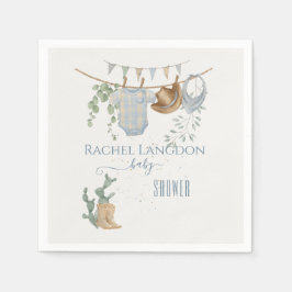 小さなカウボーイの赤ちゃんシャワー スタンダードカクテルナプキン