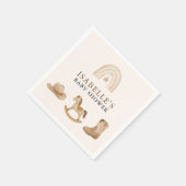 小さなカウボーイの赤ちゃんシャワー スタンダードカクテルナプキン (角)