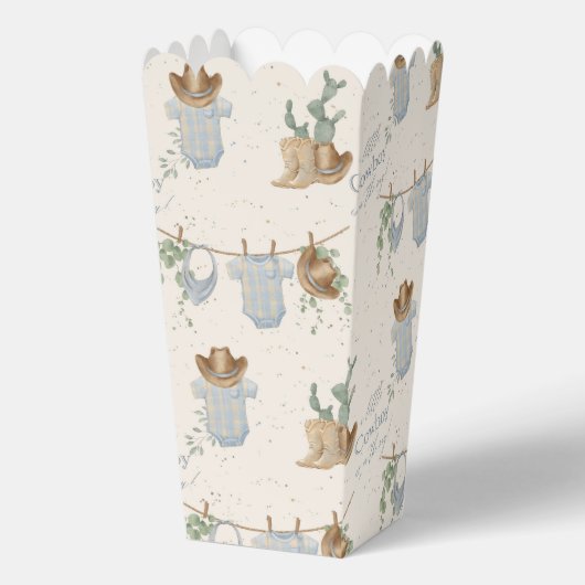 小さなカウボーイの赤ちゃんシャワー フェイバーボックス (正面)
