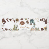 小さなカウボーイの赤ちゃんシャワー ペットボトルラベル (シングルラベル)