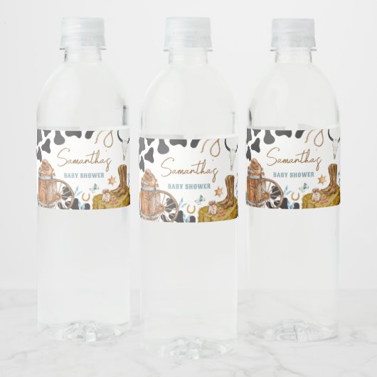 小さなカウボーイの赤ちゃんシャワー ペットボトルラベル (ボトル)