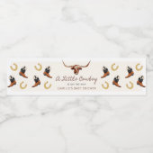 小さなカウボーイの赤ちゃんシャワー ペットボトルラベル (シングルラベル)