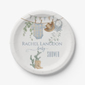 小さなカウボーイの赤ちゃんシャワー ペーパープレート (正面)