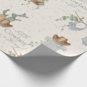 小さなカウボーイの赤ちゃんシャワー ラッピングペーパー (角)