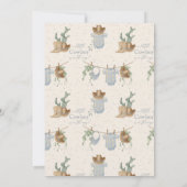 小さなカウボーイの赤ちゃんシャワー 招待状 (裏面)