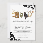 小さなカウボーイの赤ちゃんシャワー 招待状 (正面)