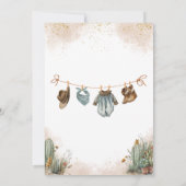 小さなカウボーイの赤ちゃんシャワー 招待状 (裏面)