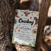 小さなカウボーイの赤ちゃんシャワー 招待状