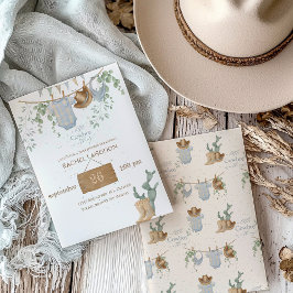 小さなカウボーイの赤ちゃんシャワー 招待状