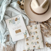 小さなカウボーイの赤ちゃんシャワー 招待状