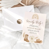 小さなカウボーイの赤ちゃんシャワー 招待状