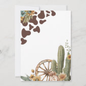 小さなカウボーイの赤ちゃんシャワー 招待状 (裏面)