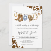 小さなカウボーイの赤ちゃんシャワー 招待状 (正面)