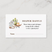 小さなカウボーイの途中おむつラッフル エンクロージャーカード (正面)