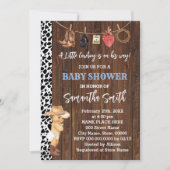 小さなカウボーイは彼の方法は西部の赤ちゃんシャワー 招待状 (正面)