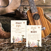 小さなカウボーイウェスタンの少年の本ベビー エンクロージャーカード