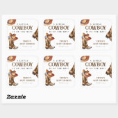 小さなカウボーイウェスタンの赤ちゃんシャワー スクエアシール (シート)