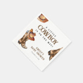 小さなカウボーイウェスタンの赤ちゃんシャワー スタンダードカクテルナプキン (角)
