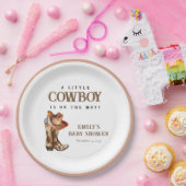小さなカウボーイウェスタンの赤ちゃんシャワー ペーパープレート (パーティー)