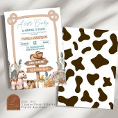 小さなカウボーイウェスタンカントリー赤ちゃんシャワー 招待状