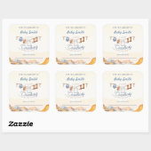 小さなカウボーイウェスタンキャニオン蔵書票 スクエアシール (シート)