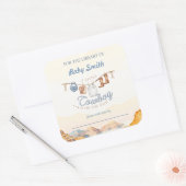 小さなカウボーイウェスタンキャニオン蔵書票 スクエアシール (封筒)