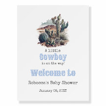 小さなカウボーイウェスタンブルーボーイベビーシャワー