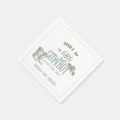 小さなカウボーイウェスタンブルーボーイベビーシャワー スタンダードカクテルナプキン (角)