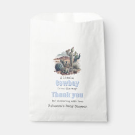 小さなカウボーイウェスタンブルーボーイベビーシャワー フェイバーバッグ
