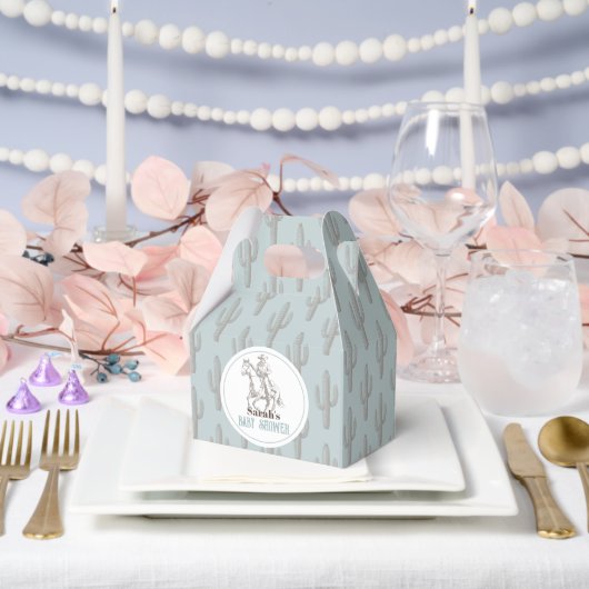 小さなカウボーイウェスタンブルーボーイベビーシャワー フェイバーボックス (ウェディング)