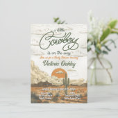 小さなカウボーイウェスタンベビーシャワー 招待状 (スタンド正面)