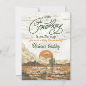 小さなカウボーイウェスタンベビーシャワー 招待状 (正面)