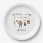 小さなカウボーイウェスタンワイルドウェストRodeo赤ちゃんシャワー ペーパープレート (正面)