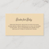 小さなカウボーイウェスタン男の赤ちゃんベビーシャワー エンクロージャーカード (正面)