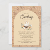 小さなカウボーイウェスタン男の赤ちゃんベビーシャワー 招待状 (正面)