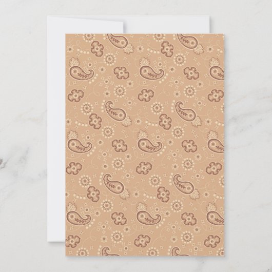 小さなカウボーイウェスタン男の赤ちゃんベビーシャワー 招待状 (裏面)